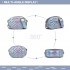 LH6834 - Miss Lulu Quilted Heart and Chevron Cross Body and Bum Bag - Iridescent Light Blue